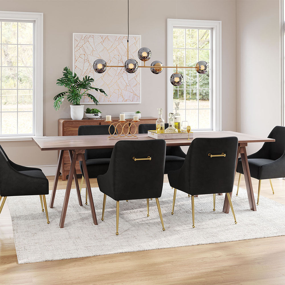 MAXINE DINING CHAIR BLACK & GOLD