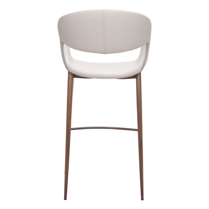 LIMAY BARSTOOL BEIGE & WALNUT