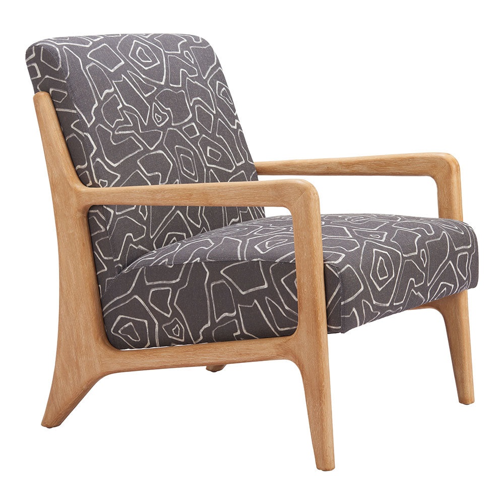RUNA ACCENT CHAIR  GRAY & NATURAL