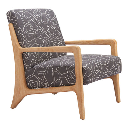 RUNA ACCENT CHAIR  GRAY & NATURAL
