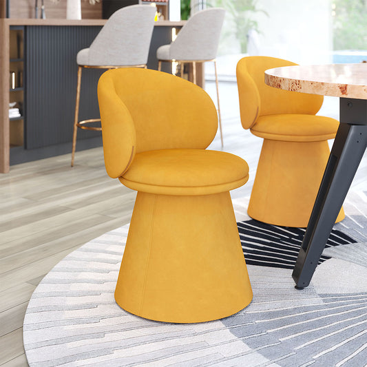 OBLIC SWIVEL DINING CHAIR ORANGE