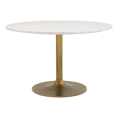 ITHACA DINING TABLE WHITE & GOLD
