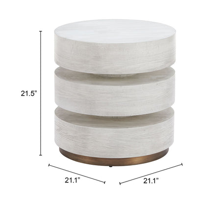 LAHA SIDE TABLE OAK WHITE