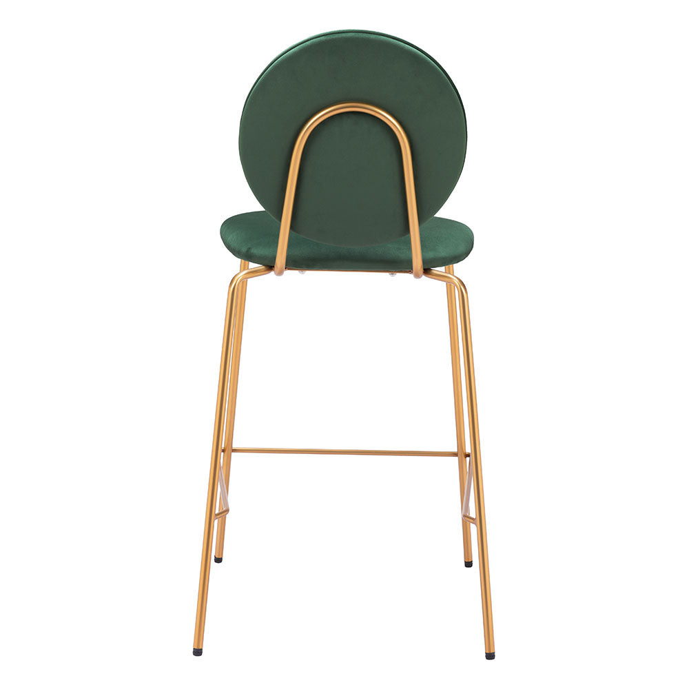 ODESSA COUNTER STOOL GREEN & GOLD