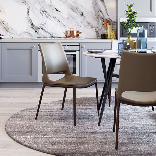 ACE DINING CHAIR BROWN & WALNUT