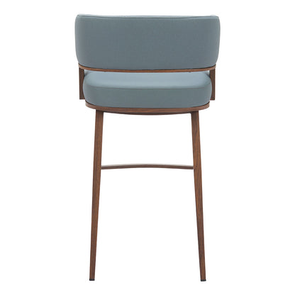 POISE BARSTOOL AZURE GRAY & WALNUT