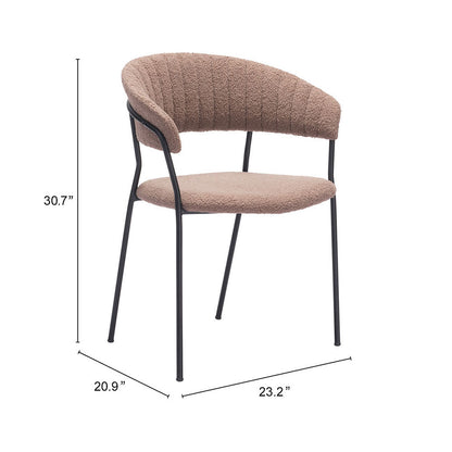 JOSEPHINE DINING CHAIR BROWN