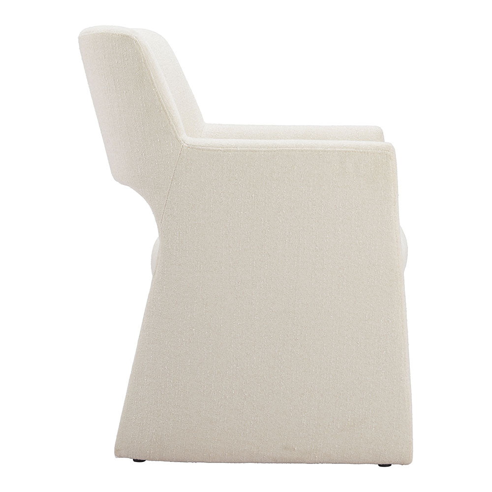 MINET DINING CHAIR LINEN WHITE