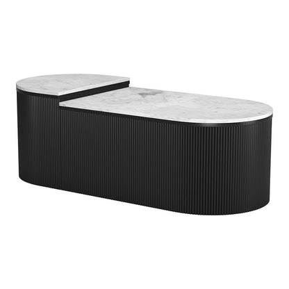 ORMARA COFFEE TABLE SET WHITE & BLACK