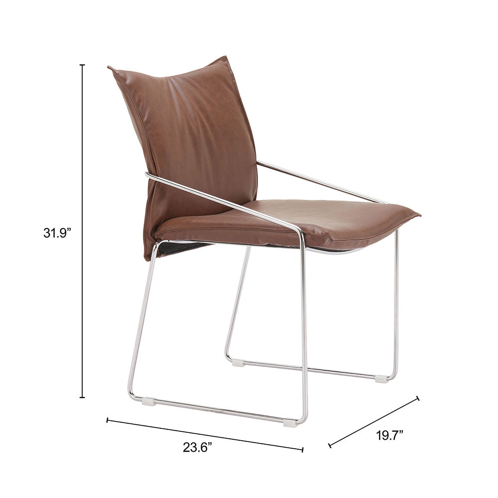 POLA DINING CHAIR BROWN