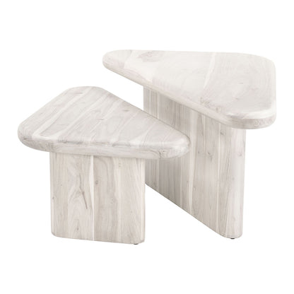 NAVIDIC COFFEE TABLE SET WHITEWASHED