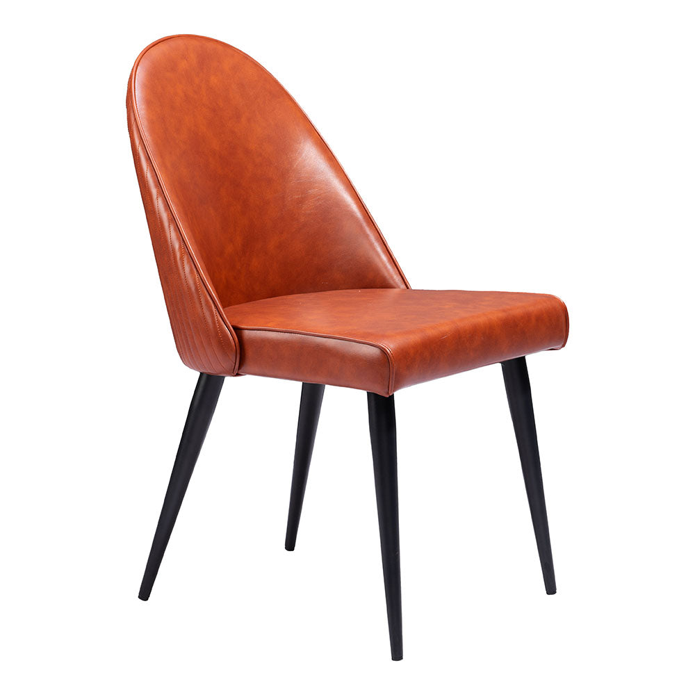 SILLOTH ARMLESS DINING CHAIR BROWN