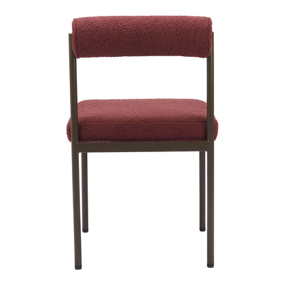 LIVORNO DINING CHAIR RED & BRONZE