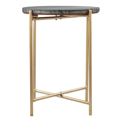 DAVID SIDE TABLE GRAY & GOLD