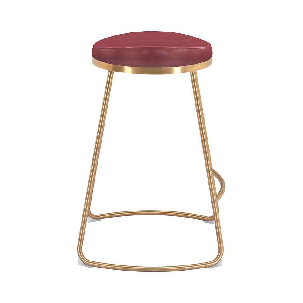 BREE COUNTER STOOL BURGUNDY & GOLD