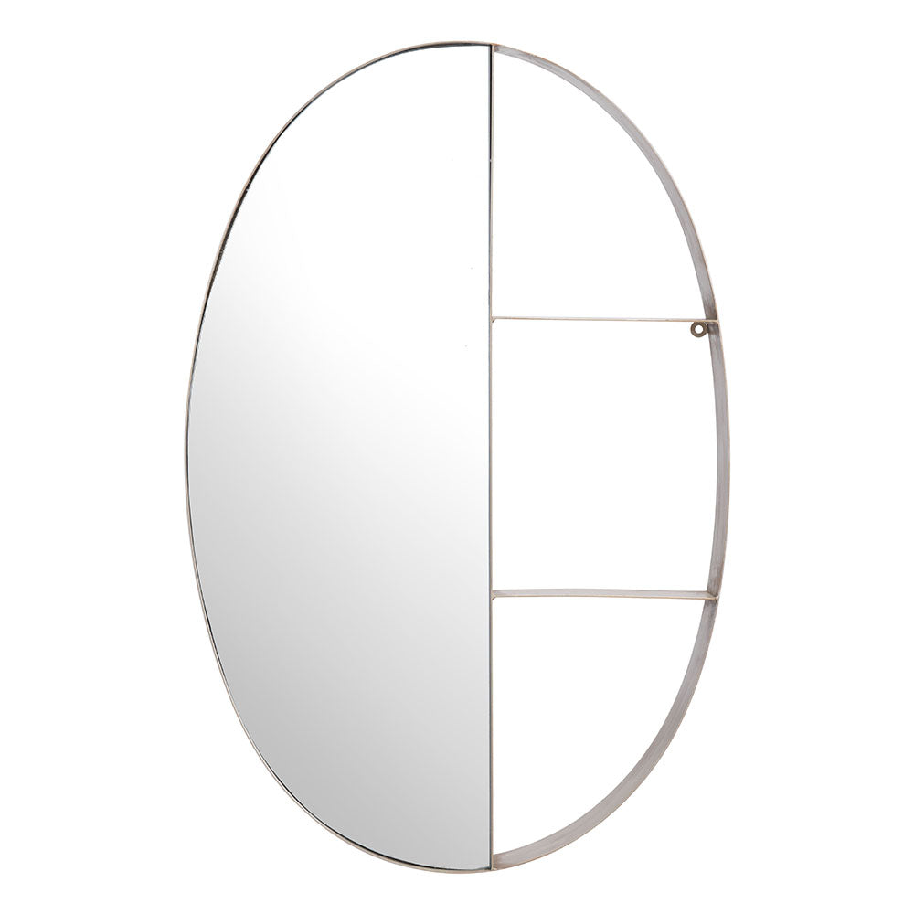 LATITUDE OVAL SHELF MIRROR ANTIQUE BRONZE