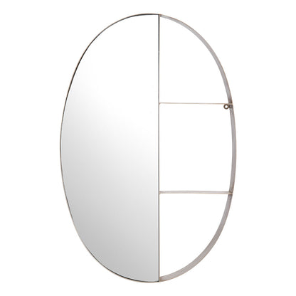 LATITUDE OVAL SHELF MIRROR ANTIQUE BRONZE
