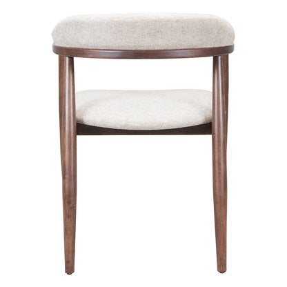 GOKA DINING CHAIR BEIGE & WALNUT