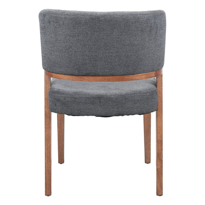 Sunobu Dining Chair Azure Gray & Walnut