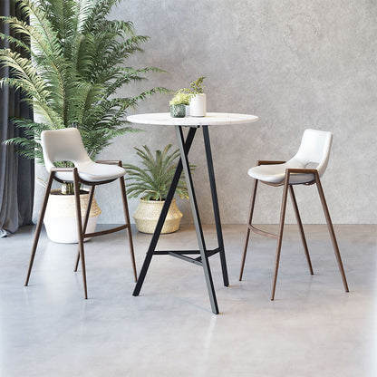 DESI BARSTOOL WHITE & WALNUT