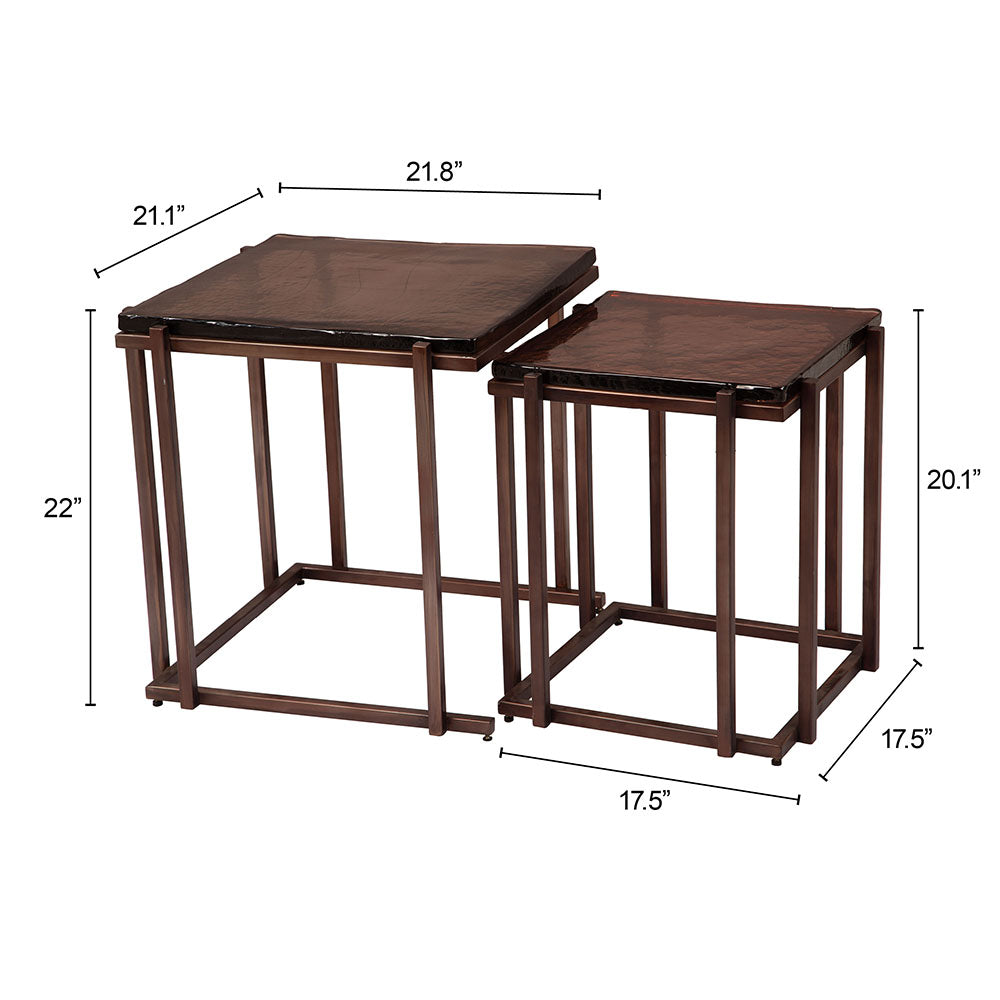 SHIMAI NESTING TABLES BRONZE
