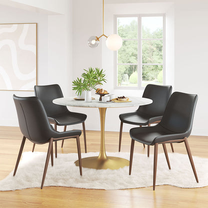 MAGNUS DINING CHAIR BLACK & WALNUT