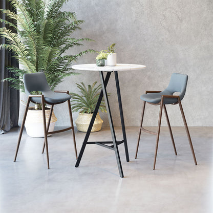 DESI BARSTOOL AZURE GRAY & WALNUT