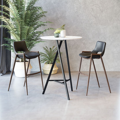 DESI BARSTOOL BLACK & WALNUT