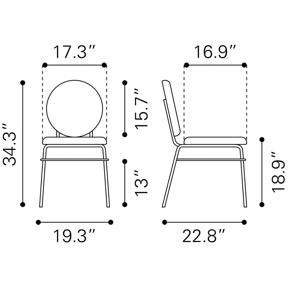ODESSA DINING CHAIR GREEN & GOLD