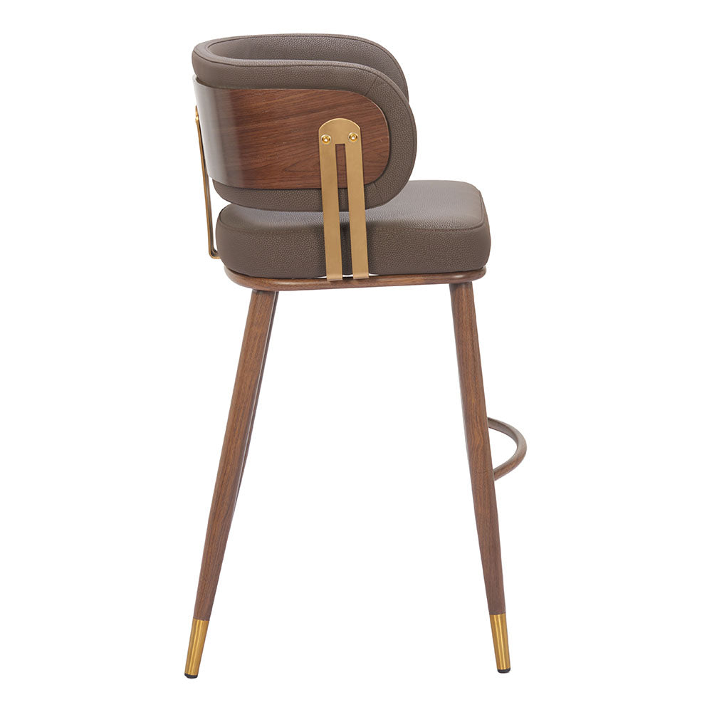 BREW BARSTOOL BROWN & WALNUT