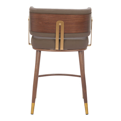 BREW COUNTER STOOL BROWN & WALNUT