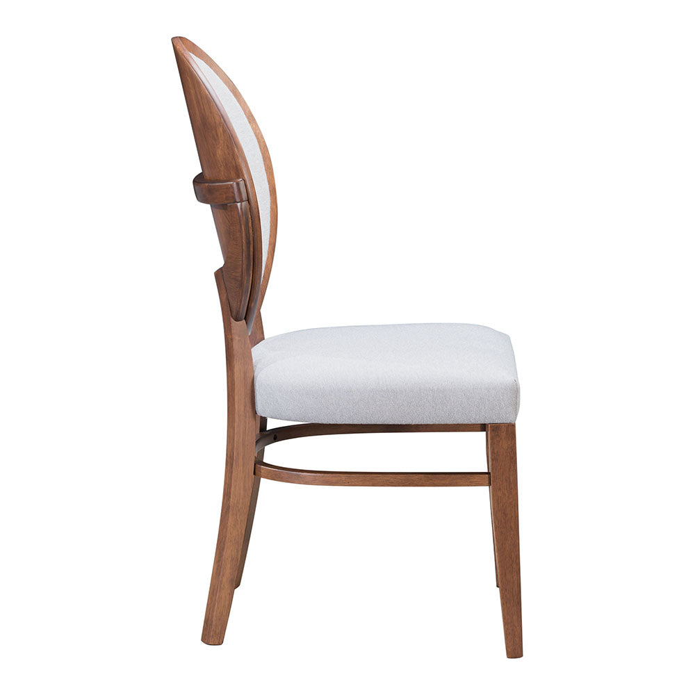 REGENTS DINING CHAIR WALNUT & LIGHT GRAY