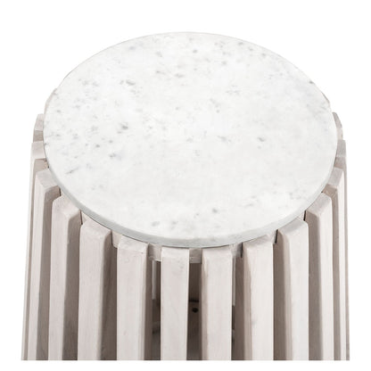 CYPRUS SIDE TABLE WHITE & WHITEWASHED