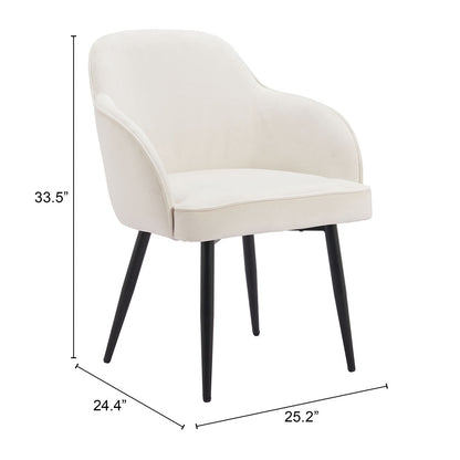 JOLIE DINING CHAIR IVORY