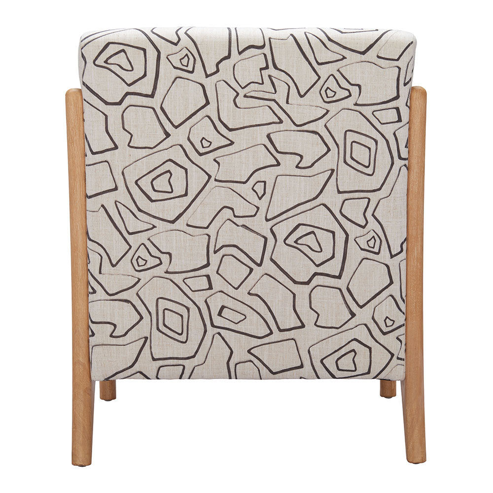RUNA ACCENT CHAIR BEIGE & NATURAL