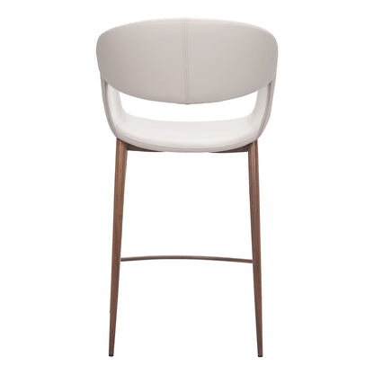LIMAY COUNTER STOOL BEIGE & WALNUT