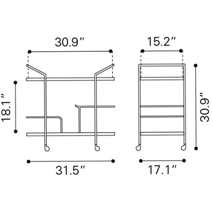 ANTALYA BAR CART MULTICOLOR