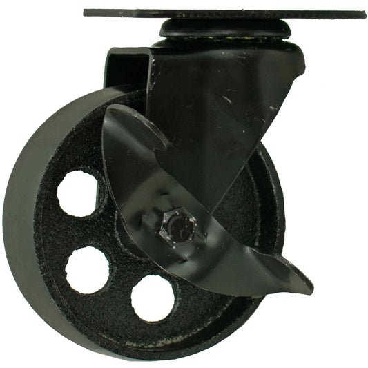 5IN BLACK CASTERS - SWIVEL WITH BRAKES