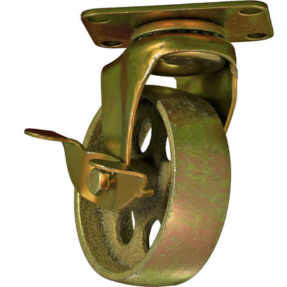5IN GOLD CASTERS - SWIVEL WITH BRAKES