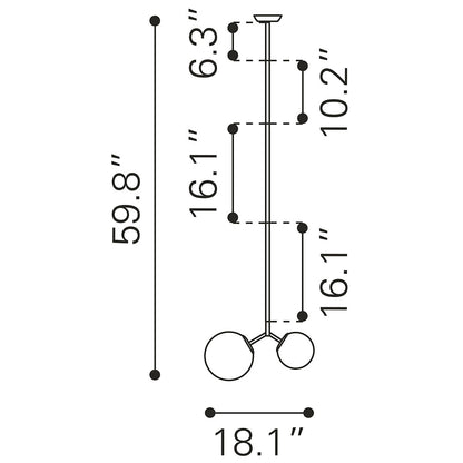CONSTANCE CEILING LAMP BRASS