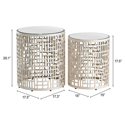 REDEN SIDE TABLE SET SILVER