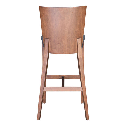 AMBROSE BARSTOOL WALNUT & DARK GRAY
