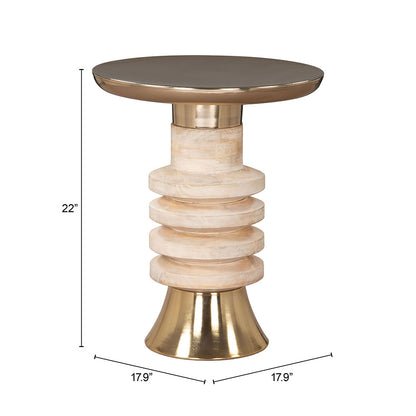 RINGAR SIDE TABLE GOLD & NATURAL