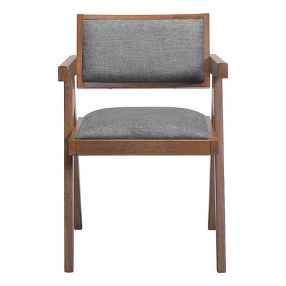 Delhi Dining Chair Gray & Walnut
