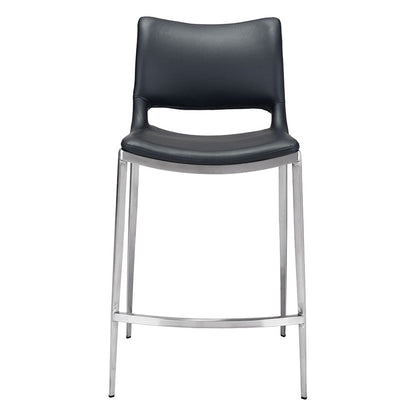ACE COUNTER STOOL BLACK & SILVER