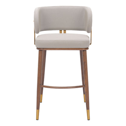 BREW BARSTOOL BEIGE & WALNUT
