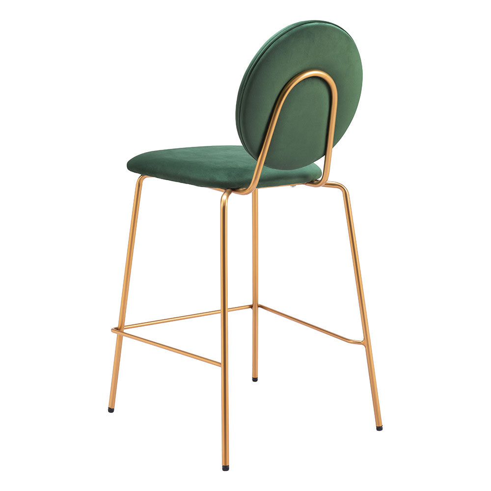 ODESSA COUNTER STOOL GREEN & GOLD