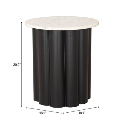 SLIKA SIDE TABLE WHITE & BLACK