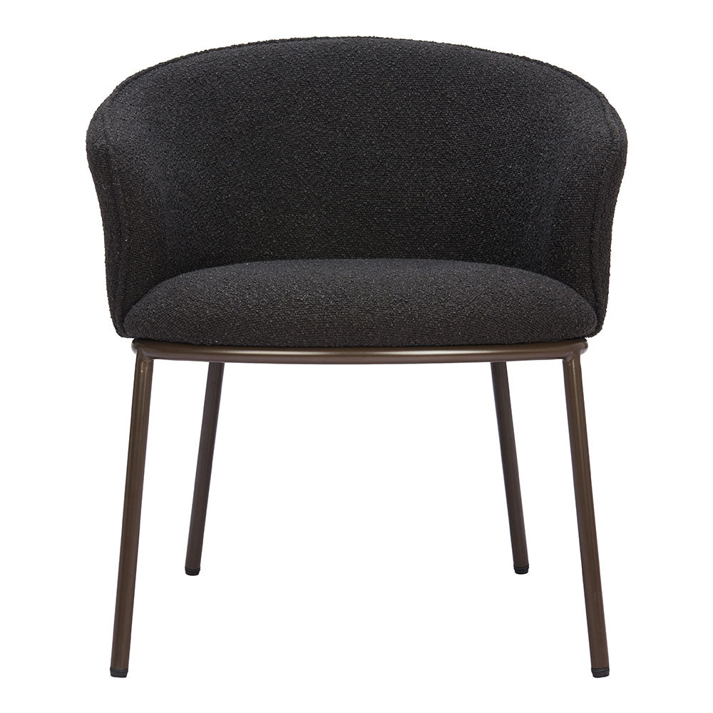 ESSEN DINING CHAIR BLACK & BRONZE