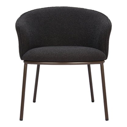 ESSEN DINING CHAIR BLACK & BRONZE